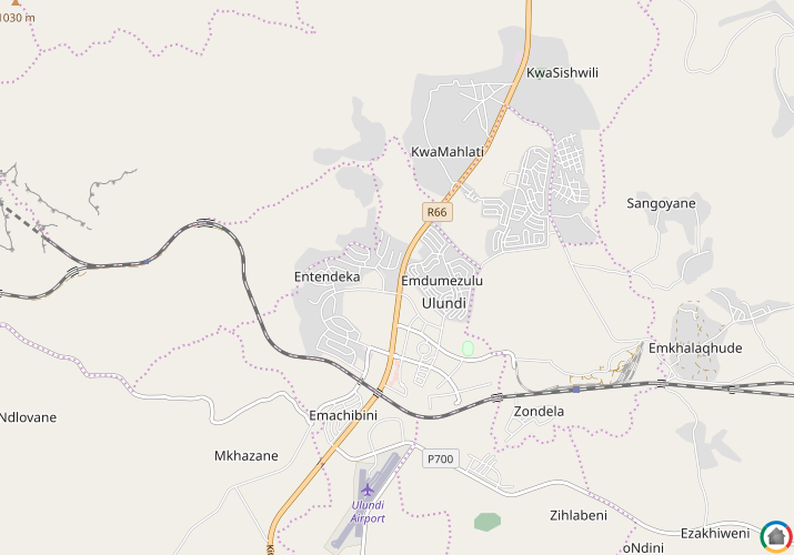 Map location of Ulundi